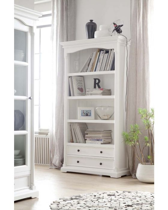 Provence White Mahogany Bookcase
