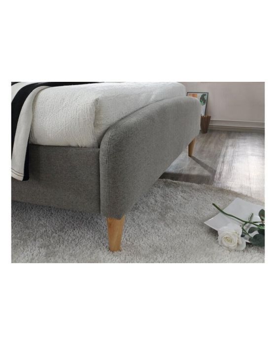 Quebec Grey Upholstered Bed Frames