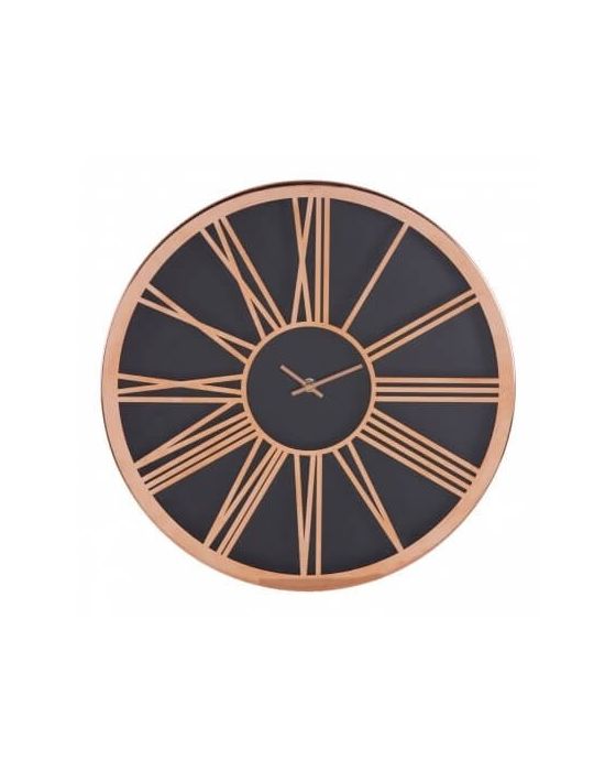 Retro Copper and Black Wall Clock