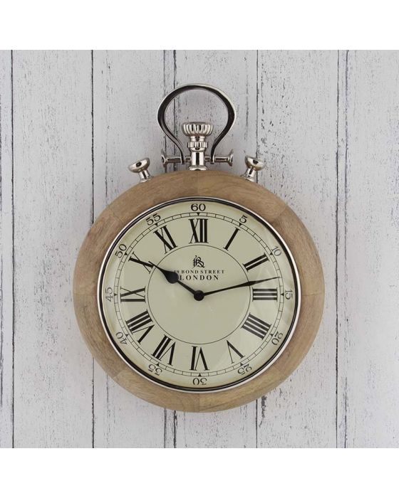 Retro Nickel Stopwatch Wall Clock
