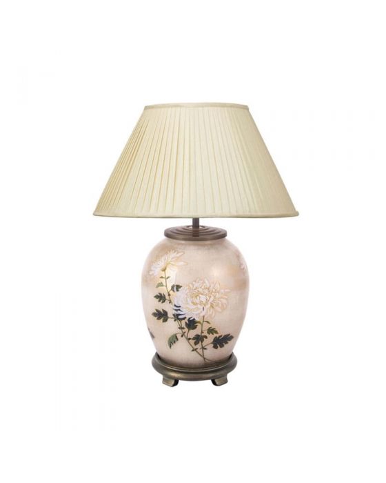 RHS Chrysanthemum Medium Oval Glass Table Lamp  - Base Only