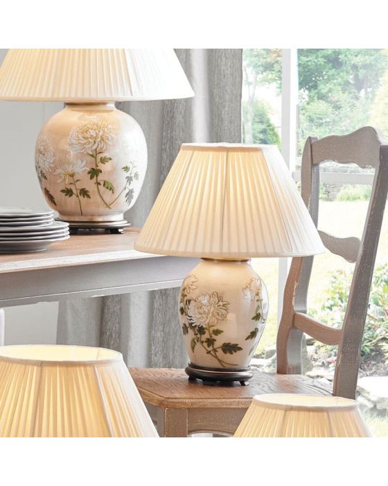 RHS Chrysanthemum Medium Oval Glass Table Lamp  - Base Only