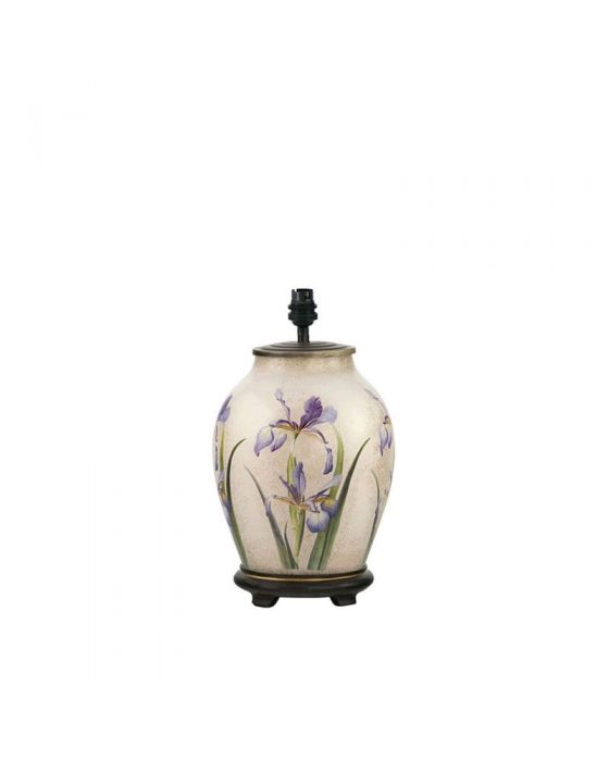 RHS Purple Iris Medium Glass Table Lamp  - Base Only
