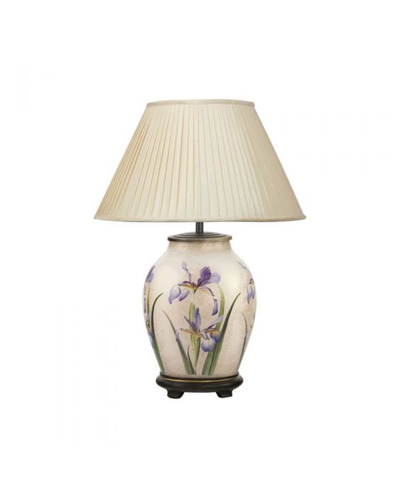 RHS Purple Iris Medium Glass Table Lamp  - Base Only