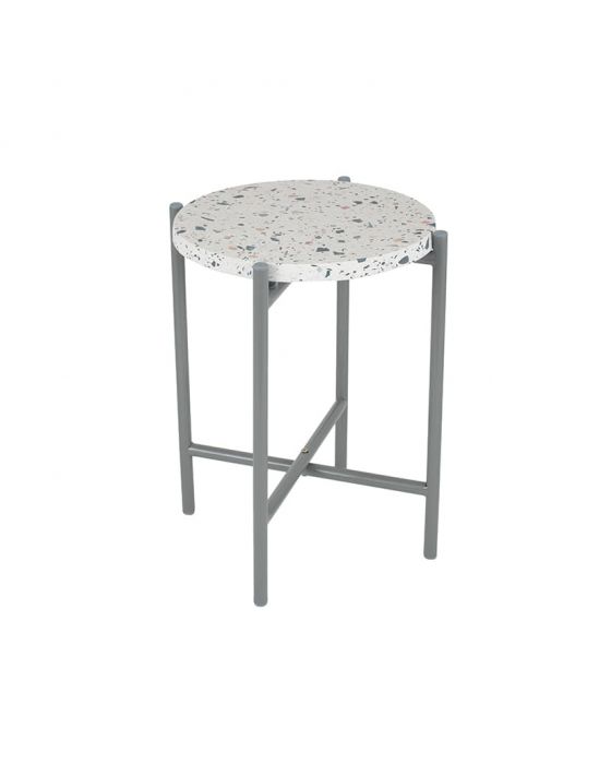Romeo White or Black Terrazzo Side Table in Large and Small