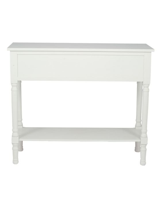 Sara Ivory Mirrored Pine Console Table