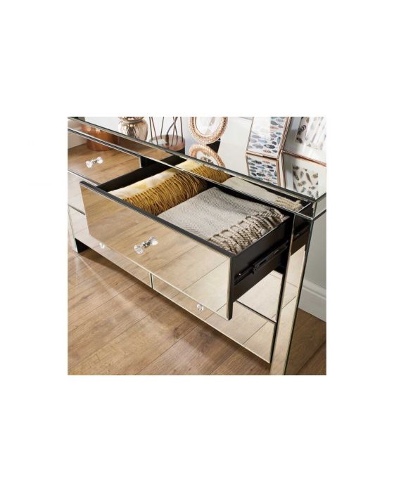 Savannah Mirrored 6 Drawer Sideboard Chest of Drawers