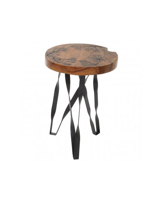 Shakir Round Iron Stool/Side Table