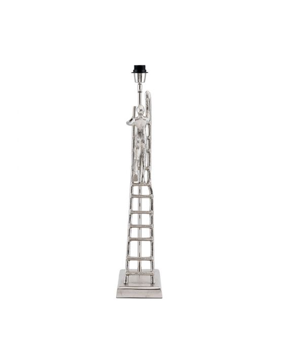 Shiny Silver Metal Ladder Man Table Lamp - Base