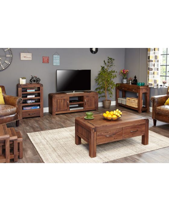 Solid Walnut Widescreen Television Cabinet