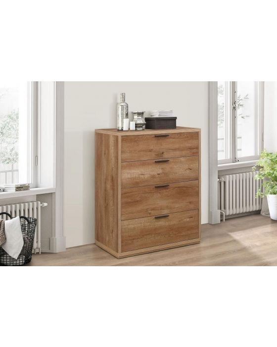 Stonehouse Rustic Effect 4 Drawer Chest of Drawers