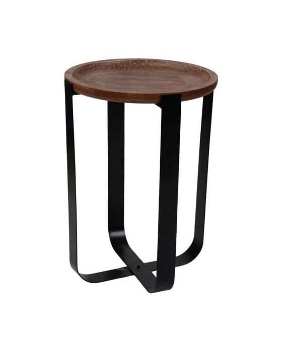 Temple Mango Wood Tray Style Side Table