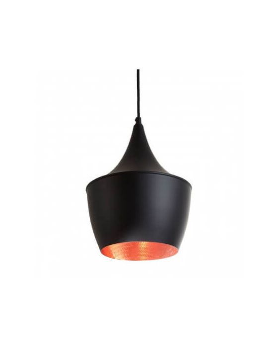 Tent Shaped Black and Copper Pendant