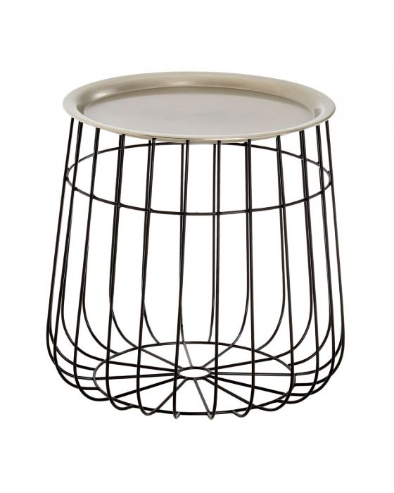 Templar Silver Iron Wire Detail Side Table
