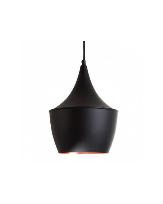 Tent Shaped Black and Copper Pendant