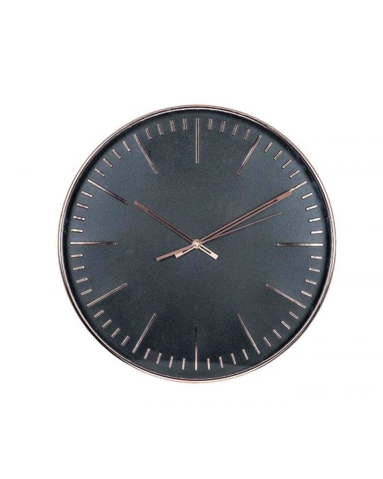 Tristan Copper & Black Round Wall Clock