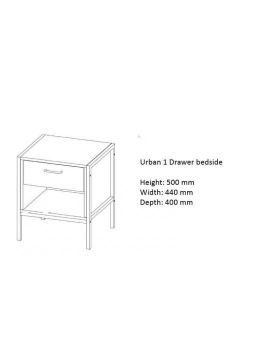 Urban 1 Drawer Bedside Chest