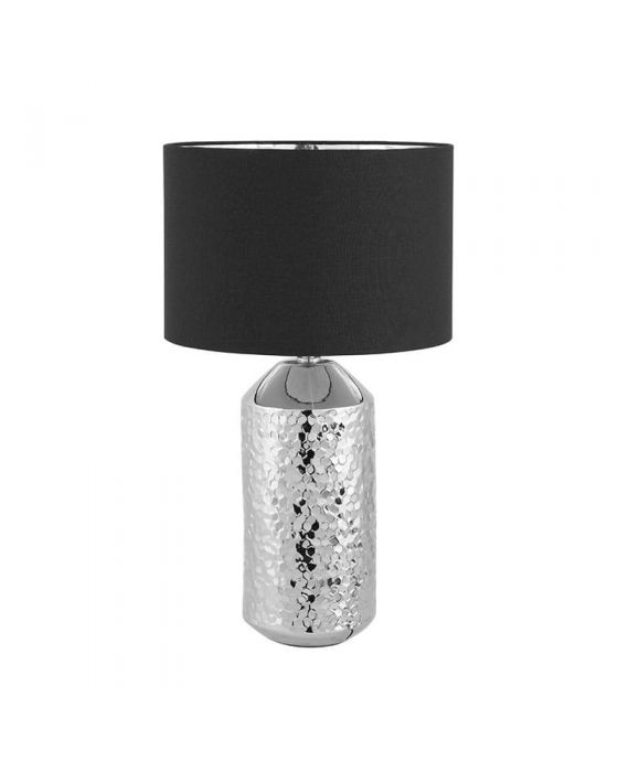 Vega Silver Textured Ceramic Table Lamp