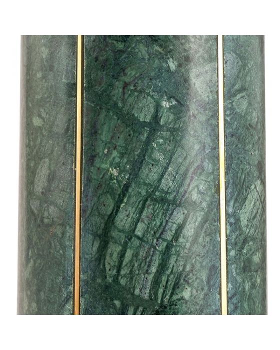Venetia Green Marble and Gold Metal Tall Table Lamp