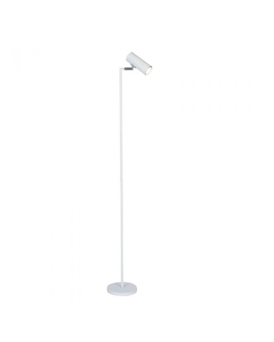 White Metal Spotlight Task Floor Lamp