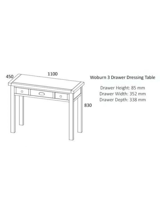 Woburn Oak Dressing Table