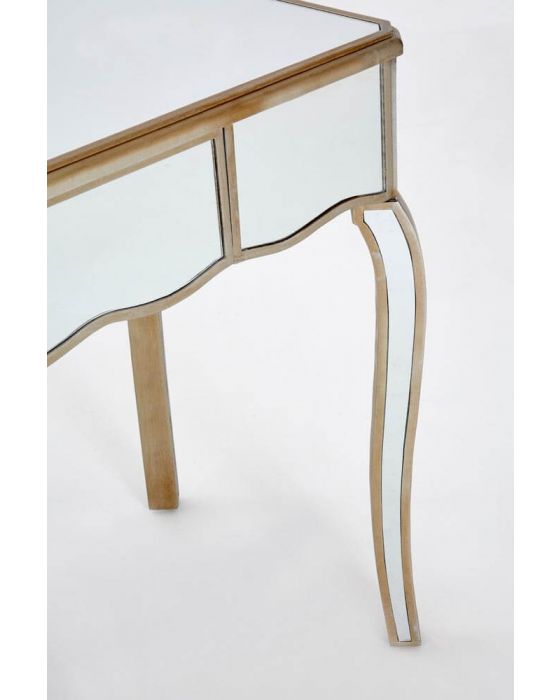 Mirrored French Champagne Console Table