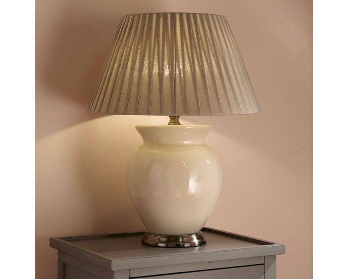 Hadley Cream Ceramic Table Lamp