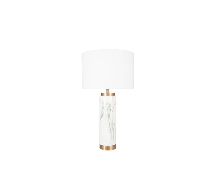 Large Marble Effect Ceramic Tall Table Lamp