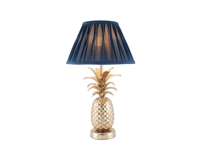 Ravensbourne Shiny Gold Pineapple Metal Table Lamp - Base Only