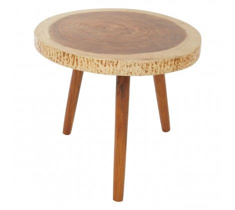 Shakir Sonokeling Wood Top Side Table