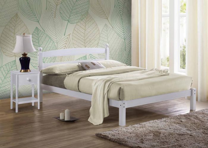 Scandinavian White Wood Single & Double Bed Frames | Zurleys