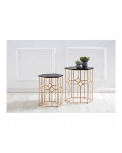 Alexa Side Tables in Rose Gold