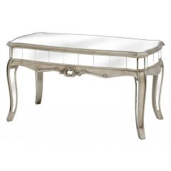 Antonia Shabby Champagne Silver Mirrored Coffee Table