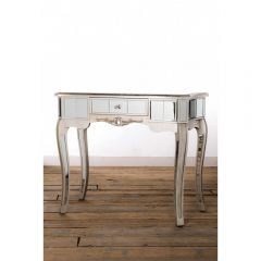 Antonia Shabby Champagne Silver Mirrored Console/Dressing Table