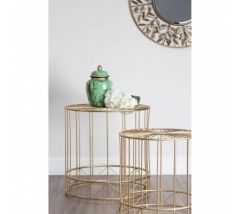 Art Deco Lexi Set of 2 Tables in Gold