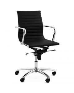 Berit Black Faux Leather Versatile Office Chair