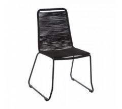 Cecil Full Black Rope Dining Chair