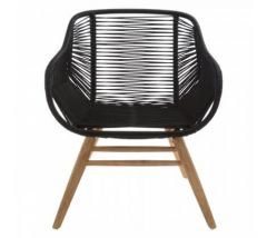 Cecil Relaxer Armchair with Black Rope