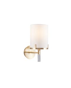 Champagne Gold Metal and Marble Effect Wall Light