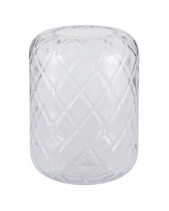 Clear Glass Quadrant Vase Small