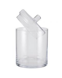 Clear Glass Tucana Lidded Jar Large