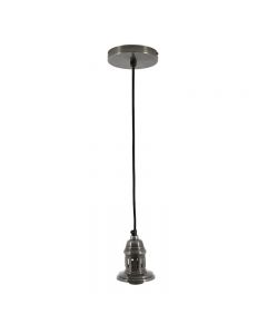 Dark Antique Silver Metal Electrical Ceiling Fitting for Cafe & Dome Pendants