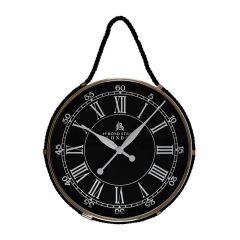 Hampshire Black Hanging Wall Clock