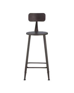 Industrial Metal Curved Bar Chair