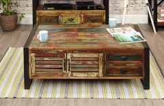 Industrial Reclaimed 4 Drawer Coffee Table