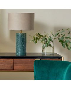 Kiorini Green Marble Table Lamp - Base Only