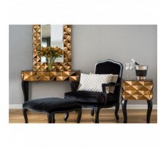 London Smoked Copper Glass Console Table