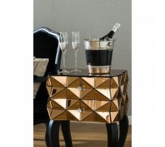 London Smoked Copper Glass Side Table