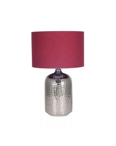 Mambo Nickel Hammered Metal Table Lamp - Base Only