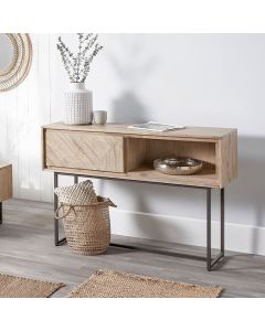 Marca Acacia Wood 1 Drawer Console Table